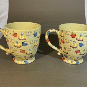 2 New Orleans Cafe Au Lait & Beignets large Coffee Cup / Mug (943)